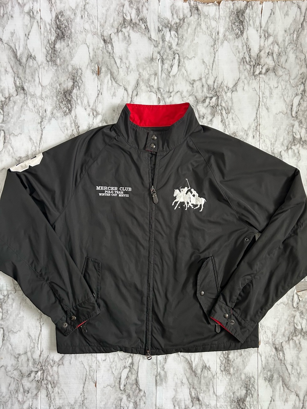 Polo Ralph Lauren | Y2K men’s large Mercer Club Jacket Polo team leather details